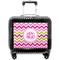 Pink & Green Chevron Pilot Bag Luggage with Wheels