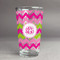 Pink & Green Chevron Pint Glass - Full Fill w Transparency - Front/Main