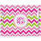 Pink & Green Chevron Placemat with Props