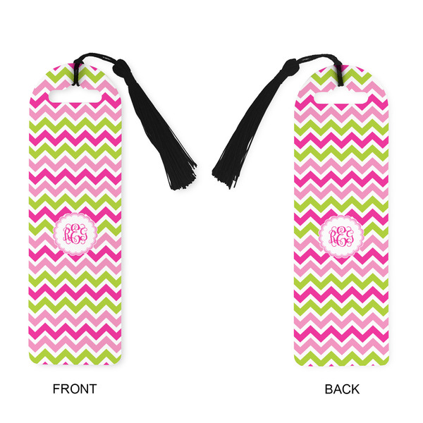 Pink & Green Chevron Plastic Bookmarks - Approval