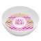 Pink & Green Chevron Melamine Bowl - 8 oz (Personalized)