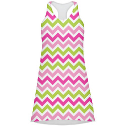 Pink & Green Chevron Racerback Dress - Large