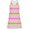Pink & Green Chevron Racerback Dress - Medium