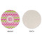 Pink & Green Chevron Round Linen Placemats - APPROVAL (single sided)
