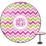 Pink & Green Chevron Round Table - 24" (Personalized)