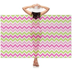 Pink & Green Chevron Sheer Sarong