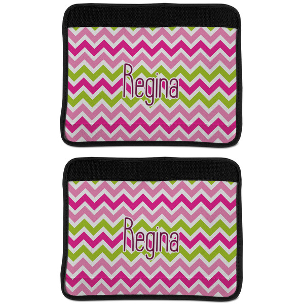 Pink & Green Chevron Seat Belt Cover (APPROVAL Update)