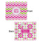Pink & Green Chevron Security Blanket - Front & Back View
