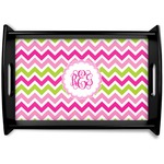 Pink & Green Chevron Wooden Tray (Personalized)