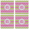 Pink & Green Chevron Set of 4 Sandstone Coasters - See All 4 View