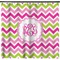 Pink & Green Chevron Shower Curtain (Personalized) (Non-Approval)