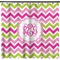 Pink & Green Chevron Shower Curtain - Custom Size (Personalized)