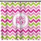 Pink & Green Chevron Shower Curtain - 71" x 74" (Personalized)