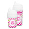 Pink & Green Chevron Sippy Cups