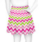 Pink & Green Chevron Skater Skirt - Back