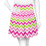 Pink & Green Chevron Skater Skirt (Personalized)