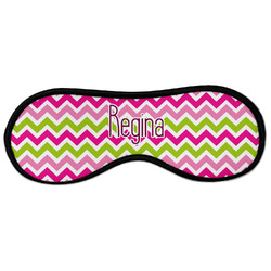 Pink & Green Chevron Sleeping Eye Masks - Large (Personalized)
