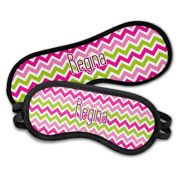 Pink & Green Chevron Sleeping Eye Masks - PARENT