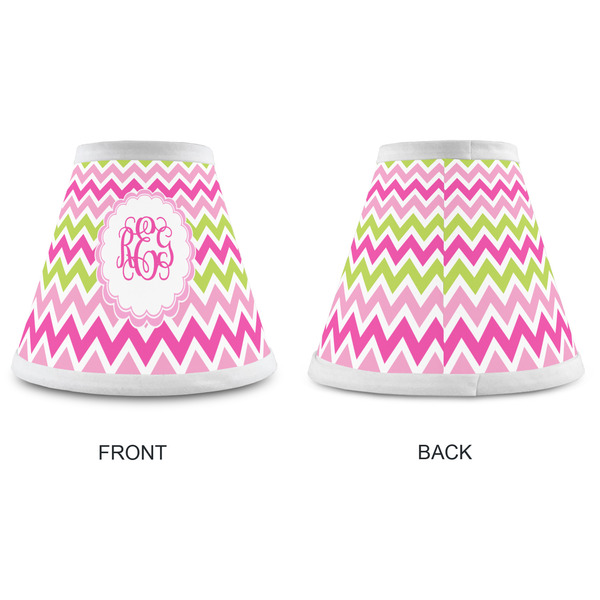 Pink & Green Chevron Small Chandelier Lamp - Approval