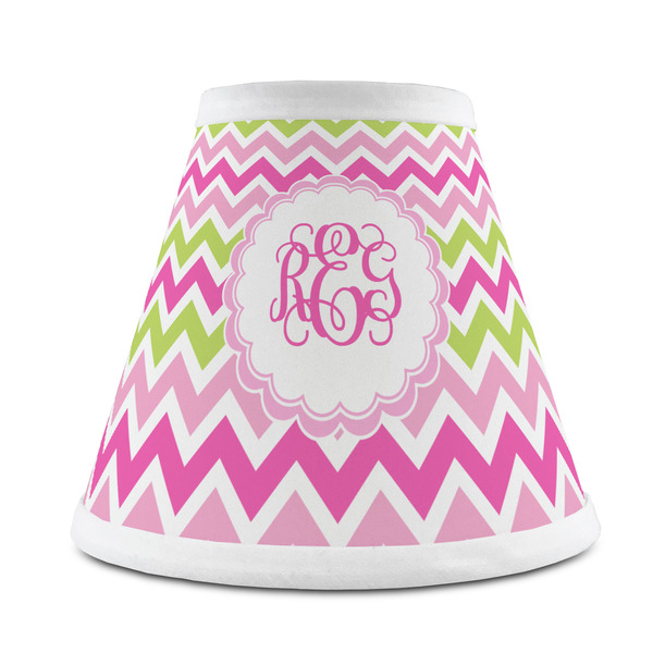 Custom Pink & Green Chevron Chandelier Lamp Shade (Personalized)