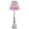 Pink & Green Chevron Small Chandelier Lamp - LIFESTYLE (on candle stick)