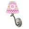 Pink & Green Chevron Small Chandelier Lamp - LIFESTYLE (on wall lamp)