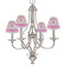Pink & Green Chevron Small Chandelier Shade - LIFESTYLE (on chandelier)