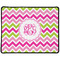 Pink & Green Chevron Large Gaming Mouse Pad - 12.5" x 10" (Personalized)