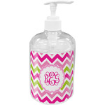 Pink & Green Chevron Acrylic Soap & Lotion Bottle (Personalized)