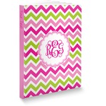 Pink & Green Chevron Softbound Notebook (Personalized)