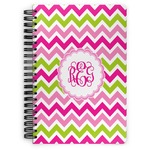 Pink & Green Chevron Spiral Notebook (Personalized)