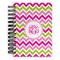 Pink & Green Chevron Spiral Journal Small - Front View