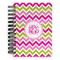 Pink & Green Chevron Spiral Notebook - 5x7 w/ Monogram