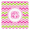 Pink & Green Chevron Square Decal