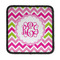 Pink & Green Chevron Square Patch