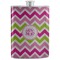 Pink & Green Chevron Stainless Steel Flask