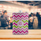 Pink & Green Chevron Stainless Steel Flask - LIFESTYLE 2