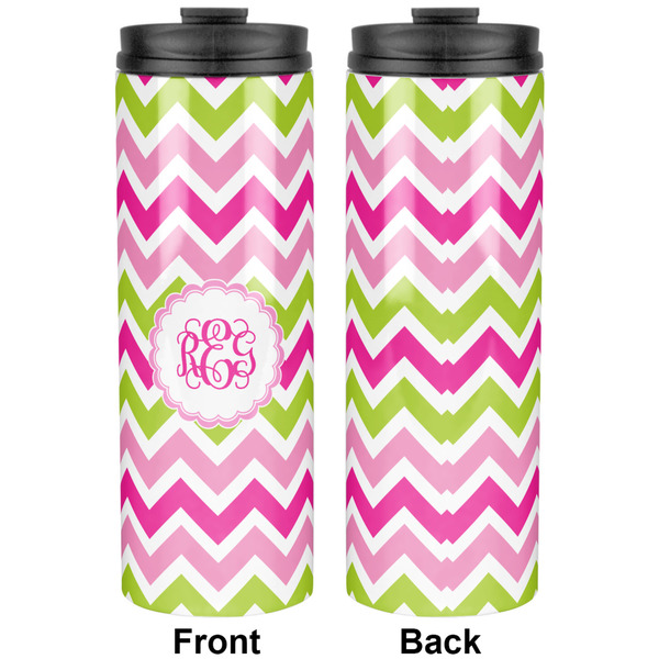 Pink & Green Chevron Stainless Steel Tumbler - Apvl