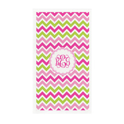 Pink & Green Chevron Guest Towels - Full Color - Standard (Personalized)