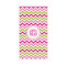 Pink & Green Chevron Standard Guest Towels in Full Color