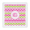 Pink & Green Chevron Standard Decorative Napkins (Personalized)