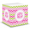 Pink & Green Chevron Note Cube