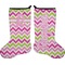Pink & Green Chevron Stocking - Double-Sided - Approval