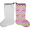 Pink & Green Chevron Stocking - Single-Sided - Approval