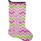 Pink & Green Chevron Holiday Stocking - Single-Sided - Neoprene (Personalized)