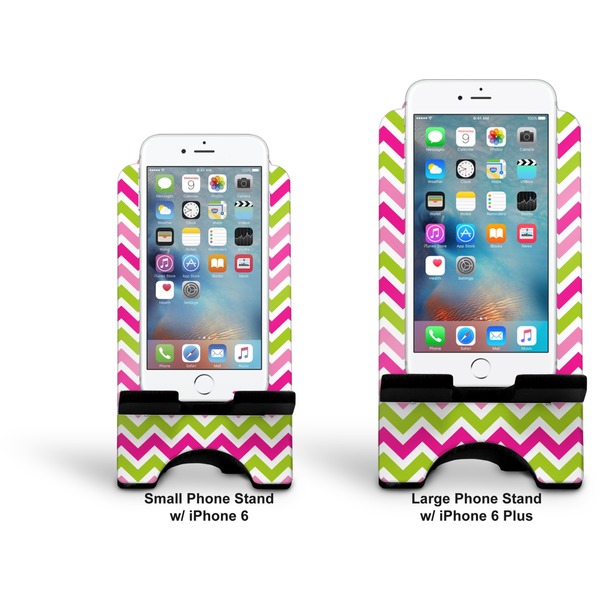 Pink & Green Chevron Stylized Phone Stand - Comparison