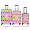 Pink & Green Chevron Suitcase Set 1 - APPROVAL