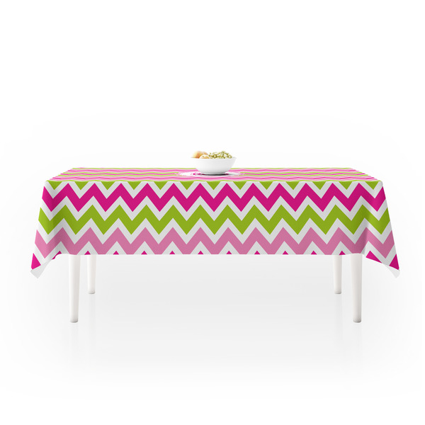 Pink & Green Chevron Tablecloths (58"x102") - MAIN