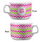 Pink & Green Chevron Tea Cup - Single Apvl