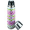 Pink & Green Chevron Thermos - Lid Off